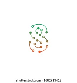 Diseño de logotipo número 8 para tecnología, electrónica, digital, conexión. Plantilla de diseño de logotipo profesional de moda mínima