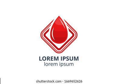 logo design of oil template with lubricant in creative shape vector illustration. can used in ecological corporate, medical, chemical, food and oil design company.