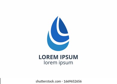 logo design of oil template with lubricant in creative shape vector illustration. can used in ecological corporate, medical, chemical, food and oil design company.