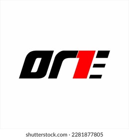 Diseño de logotipo uno con palabra y número uno.