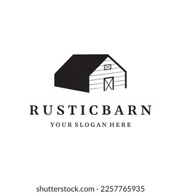 Logo design of organic farm house or barn or barn and animal farmhouse vintage.Vintage country logo.