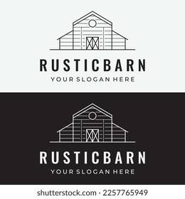 Logo design of organic farm house or barn or barn and animal farmhouse vintage.Vintage country logo.