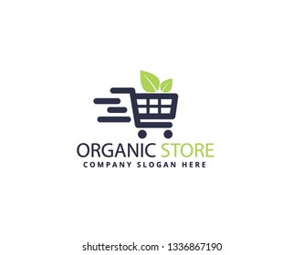 Logo design, organic store emblem 