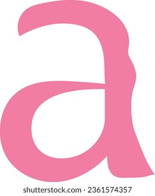 diseño de logotipo diseño vectorial original color rosa un icono de letra