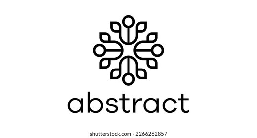 logo design ornament flower abstract icon vector illustration