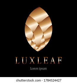 Logo-Design mit ovaler Form und goldener Farbe. Logo-Konzept mit Farbverlauf-Farbe 