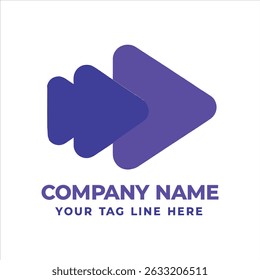  Logo design with overlapping blue and eps vector Customizable