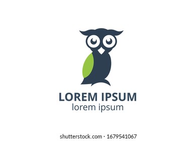 diseño del logotipo de la plantilla de búho en forma creativa aislar ilustración vectorial. uso para cualquier negocio moderno como consultor, sitio web corporativo, empresa educativa, aplicación, e-sport badge. 