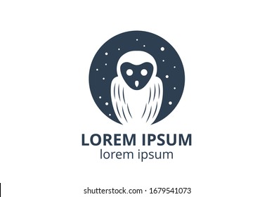 logo design of owl template in creative shape isolate vector illustration. use for any modern business like consultant, website corporate, education company, application, e-sport badge. 