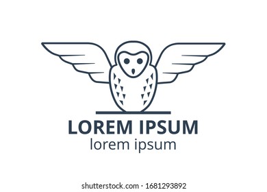 Logo-Design der Eule-Vorlage in kreativer Form isolieren Vektorillustration Illustration. Nutzung für alle modernen Unternehmen wie Berater, Website-Unternehmen, Bildungsunternehmen, Anwendung, e-sport-Badge.