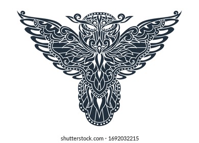 logo design of owl template in creative shape isolate vector illustration. use for any modern business like consultant, website corporate, education company, application, e-sport badge.