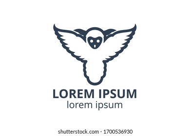 logo design of owl template in creative shape isolate vector illustration. use for any modern business like consultant, website corporate, education company, application, e-sport badge.