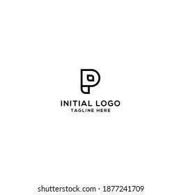 logo design P icon initial letter logo vector eps 10 - vector