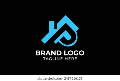 Logo design of P PP in vector for construction, home, real estate, building, property. creative elegant Monogram