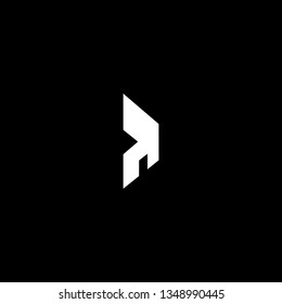 Logo design of P in vector for construction, home, real estate, building, property. Minimal awesome trendy professional logo design template on black background.