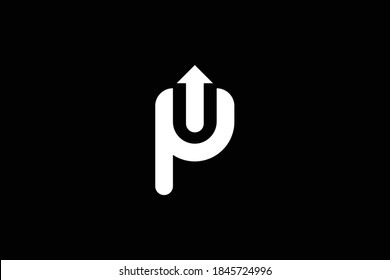 Logo design of P in vector for construction, home, real estate, building, property. Minimal awesome trendy professional logo design template on black background.