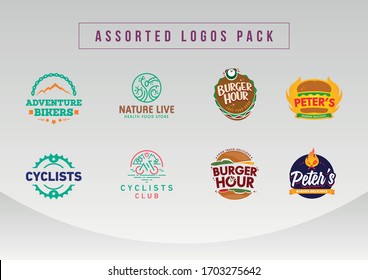 logo design pack for restaurants shops and groups.ai