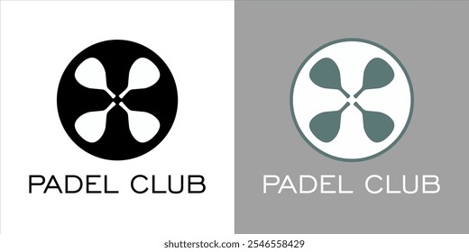 logo design padel tennis vector on transparent background