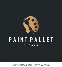 logo design paint palette board illustration concept design minimalist simple product brand template