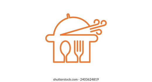 diseño de logotipo para paneles, utensilios de cocina, líneas minimalistas, iconos vectoriales, símbolos.