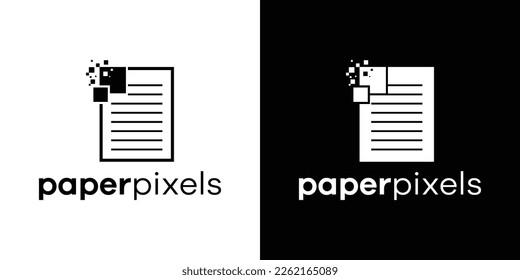 papel de diseño de logotipo e ilustración vectorial de icono digital