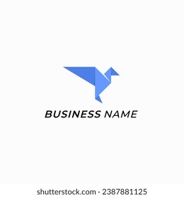logo design paper origami bird