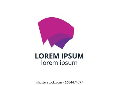 diseño del logotipo de la plantilla de papel en forma creativa aislar ilustración vectorial. uso para cualquier negocio como editorial, librería, empresa digital, biblioteca, empresa educativa, escuela, universidad,