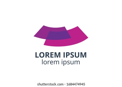 logo design of paper template in creative shape isolate vector illustration. use for any business like publishing office, book store, digital corporate, library, education company, school, college,
