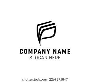 Logo design for paper trading company. simple vector illustration