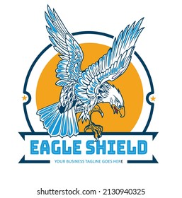 logo design pattern american eagle shield