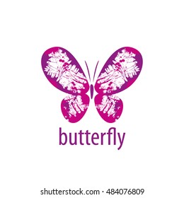 logo design pattern butterflies. Vector illustration icon