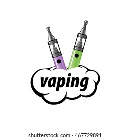 logo design pattern of the electronic cigarette. Vector illustration