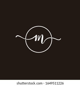 logo design with pattern letter m