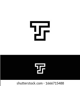 logo design with pattern letter T S