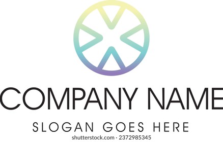 Logo Design Pattern Vector Company Business Letters VIS Geometry Golden Ratio