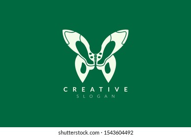 Logo design of the pelvis with a butterfly shape. Minimalist and modern vector illustration design suitable for business or healthcare brands.