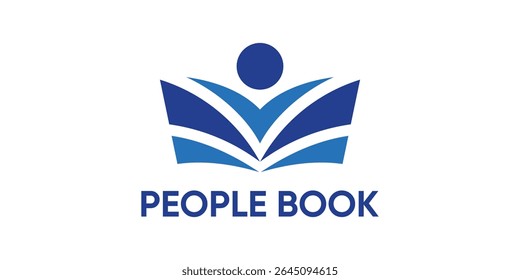 logo design people and book,design education,symbol,icon,idea,creative.