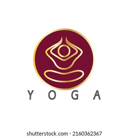 Logo Design People Doing Yoga Symbol Stock Vector (Royalty Free ...