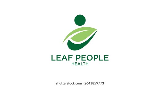 logo design people and leaf,logo design symbol,icon,idea,creative.