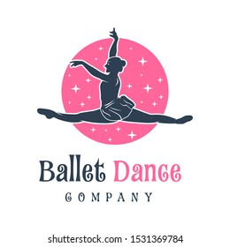 logo design of person dancing ballet