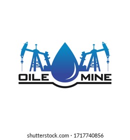 diseño del logotipo de la industria de la minería del petróleo