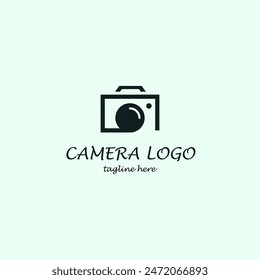 A logo design for a photography company. The logo features a simple and elegant camera icon