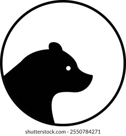 logo design with a picture of a beaver with a flat style and solid black color