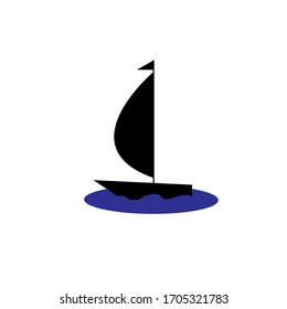 logo design picture of a sailboat on the water