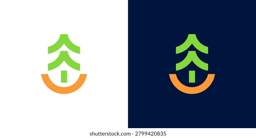 logo design pine, tree, forest design vector icon symbol idea.