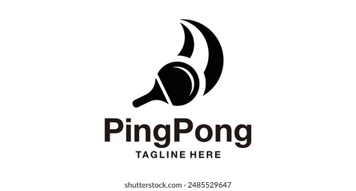 logo design ping pong, sports. logo design icon, vector, symbol, creative, idea.