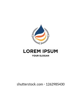 logo design with pipe and gas