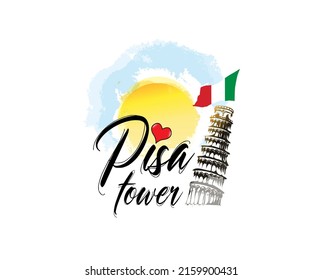 Logo design with "pisa tower" text