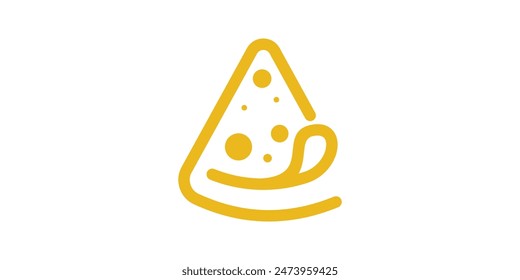 logo design pizza smile, delicious, food, logo design template, icon, vector, symbol, creative, idea.