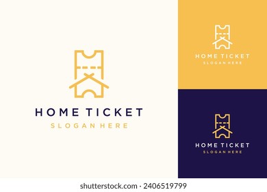 logo design of the place of sale of tickets or tickets with the house